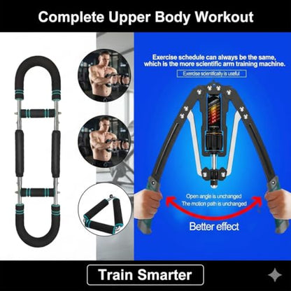 Hydraulic Twister Arm Trainer Chest Workout Duo Set – Adjustable Resistance 22/60 - 440 lbs, Home Gym Full Upper-Body Workout Strength Training – Portable Arm, Chest & Shoulder Workout at Home Gym