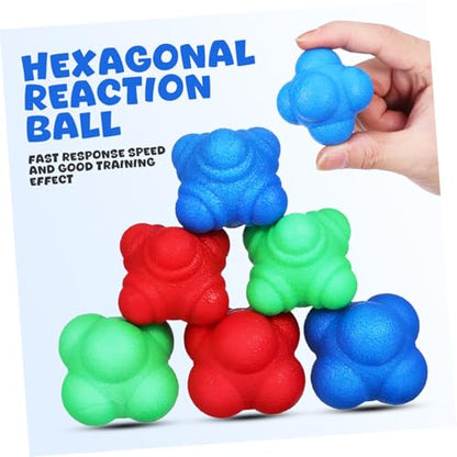 Hemoton 6 Pcs Fitness Reaction Balls Bouncing Balls for Speed Training Hand Eye Coordination Reflexes Durable for Use