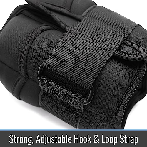 DMI Adjustable Wrist or Ankle Weights, 5 Removable Sand Pockets for Weight Adjustment, for Men & Women, Walking Weights, Adjustable Length, Max Weight of 10lbs, 2 X 5lbs
