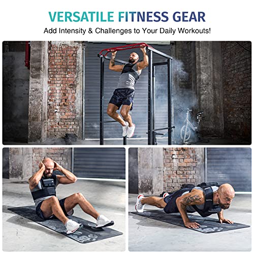 ZELUS Weighted Vest with Adjustable Weights for Home Workouts - color: 23lb Iron Bar