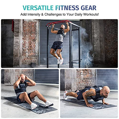 ZELUS Weighted Vest with Adjustable Weights for Home Workouts - color: 23lb Iron Bar