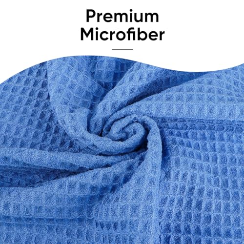 HOMEXCEL Hot Yoga Towels 2 Pack, (26.5" x 72") Non-Slip & Ultra-Absorbent Microfiber Yoga Mat Towels for Hot Yoga, Pilates, Exercise, Fitness, Bikram and Workout, Blue/Pink - color: Blue/Pink