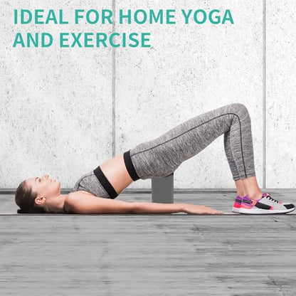 Yoga Blocks 4 Pack - EVA Foam Blocks for Pilates Workout, Stretching, Meditation - Yoga Block for Flexibility, Balance, Spine Strength, Non-slip and Lightweight Exercise Blocks