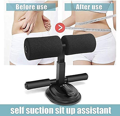 Sit-Up Bar With Foam Handle and Rubber Suction Seat Up Fitness Equipment Sit-ups and Push-ups Assistant Device For Weight Lose Gym Workout Abdominal Curl Exercise Work Out Trainer (Pack of 1)