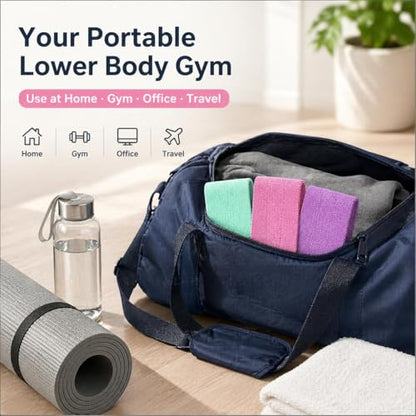 Resistance Bands Set 3 Pack Woven Non Slip 3 Resistance Levels for Home Fitness Yoga Pilates Booty Workout for Women Men