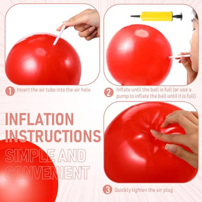 Leyndo 4 Pcs Yoga Exercise Ball Pilates Pregnancy Birthing Fitness Ball with Quick Pump Anti Burst for Improved Posture, Balance, Yoga, Pilates, Training, 4 Colors