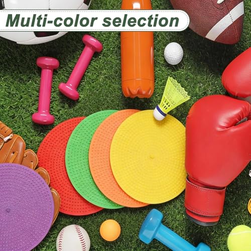 Spot Markers for Agility Dot, Non-Slip Poly Spots Floor Dots Flat Field Soccer Training Equipment 9 in & 18 Pcs & Yellow -Fitting for (Gym/Sports/Training/PE Games/Dance)
