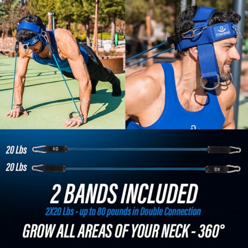 G Gabantt- Neck Exerciser and Neck Trainer. Adjustable Neck Harness Weight Lifting, 4 Way Neck Training - Head Harness for Neck Exercises and Neck Muscle Builder. Neck Strengthener Workout Equipment