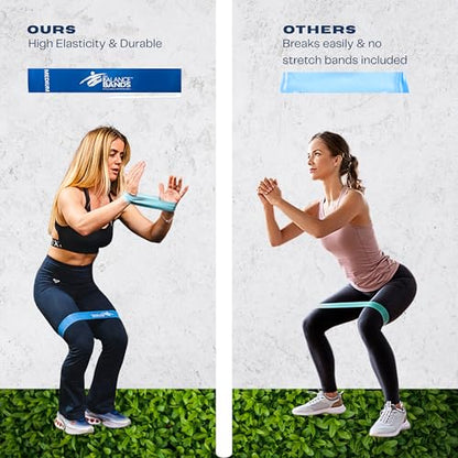 Resistance Bands – Exercise & Loop Stretch Bands for Working Out, Physical Therapy & Home Gym – 100% Natural Latex, Free Workout Videos Endorsed Co Owned By 2024 Gold Medalist