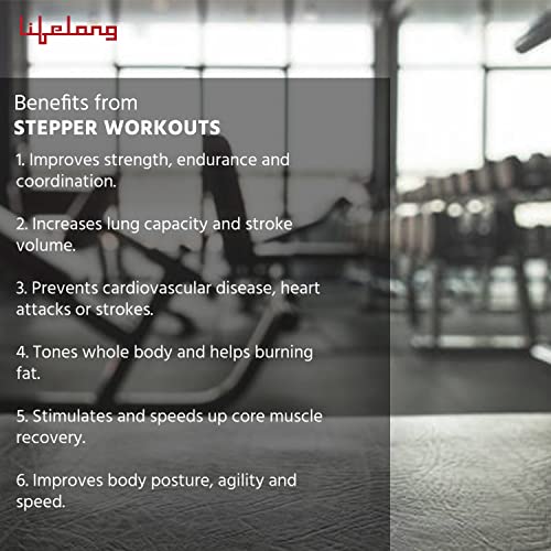 Lifelong LLAS01 Polypropylene Aerobics Stepper (Black and Red)