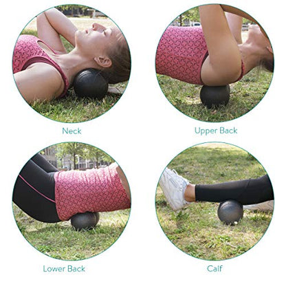 Navaris Double Massage Ball - Peanut Shaped Self-Massage Balls Trigger Point for Muscle Relaxation - Peanut Balls
