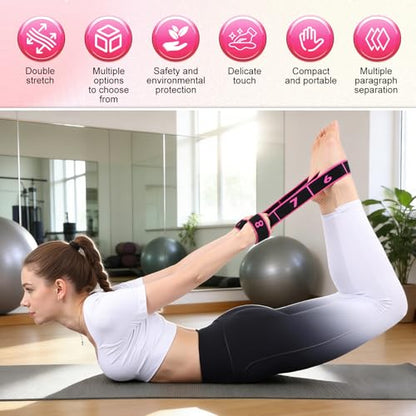 3PCS Fitness Resistance Band for Stretching and Yoga, 8-Section Numbered Elastic Resistance Band | Fitness Band with Clear Markings for Yoga, Stretching, Pilates - color: 3pscsB - 3pcs-Red*purple*blue