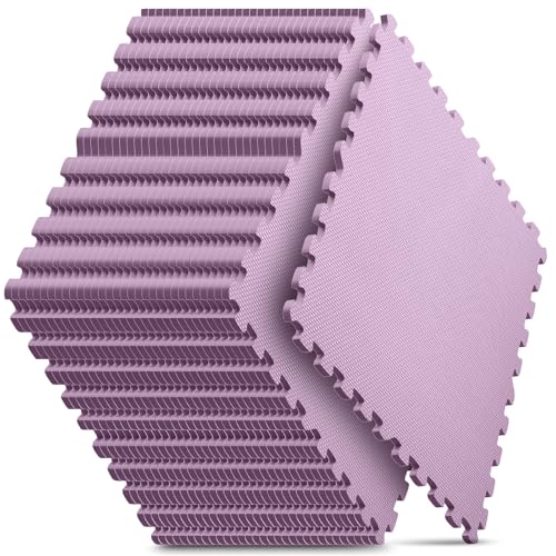 32 Pack 128 sqft Home Gym Mat, Puzzle Exercise Mat, EVA Interlocking Foam Floor Tiles for Home Workout Equipment and Kids' Play Areas - Blue, 24 in x 24 in x ½ in - (Pink, 32 Pack(128 SQ FT)) - color: Pink, size: 32 Pack(128 SF)