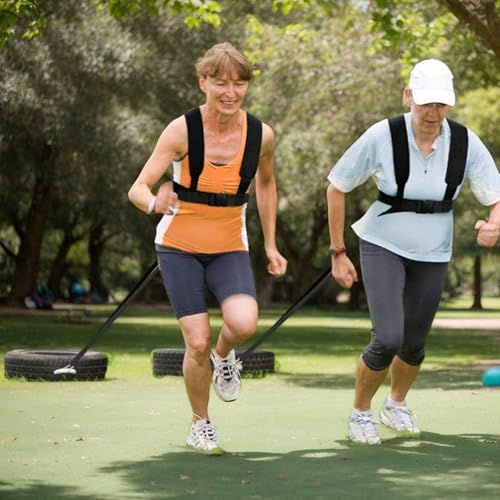 Weight Sled, Nylon Sled Harness Tire Pulling Harness Speed Training Equipment Pull Strap for Sprint Running and Football, Basketball, Soccer Workout Equipment &