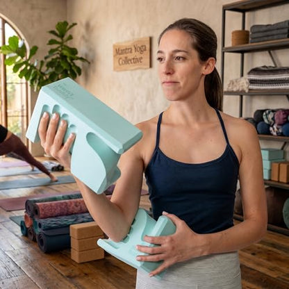 WRISTBuddy® Yoga Blocks 2-Pack (Left + Right) — Ergonomic, Hand-Shaped EVA Blocks for Wrist Relief & Better Grip | Doctor-Designed Support for Yoga, Pilates, Handstands, Push-Ups & Rehab