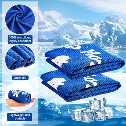30 Pack Cooling Towels Bulk 40" x 12", Soft Quick Dry Microfiber Sweat Rag for Neck and Face, Inspirational Towel Gift for Football Team Workout, Swimming, Gym, Running, Yoga and Sports