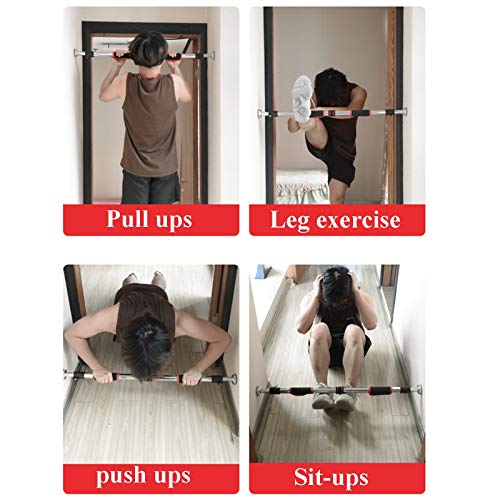 Pull-Up Bar The Horizontal Bar On The Door, Without Screw Installation, The Fitness Training Bar On The Door, 65-90cm, 85-120cm, 105-140cm (Size : 65-90cm) - size: 65-90cm