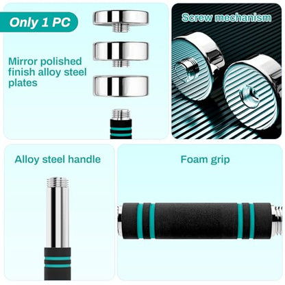 LIFERUN Single Steel Adjustable Dumbbell, 5/10/15lb Free Weight Single Dumbbell, Non-Slip and Comfortable Foam Handle, Adjustable Single Dumbbell for Home Gym Office Exercise - style: 10lb
