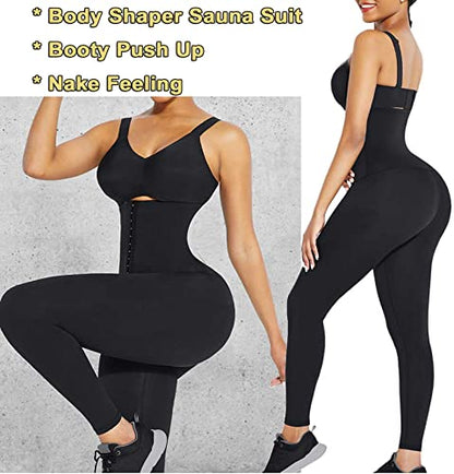 JGS1996 Plus Size Shapewear Tummy Control Leggings for Women High Waisted Compression Corset Waist Trainer Pants Body Shaper
