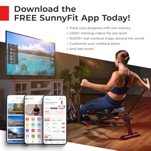 Sunny Health & Fitness Smart Stair Stepper Machine for Home Workouts with Handlebar, Resistance Bands, Bluetooth & SunnyFit App, Space-Saving Low-Impact Cardio Stepper