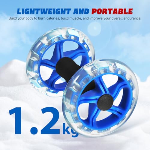 Toddmomy Ab Wheel Roller For Core Workout, Ab Roller Fitness Exercise Wheel Devices Abdominal Trainer for Men Women Core Strength Training Home Gym Fitness Equipment