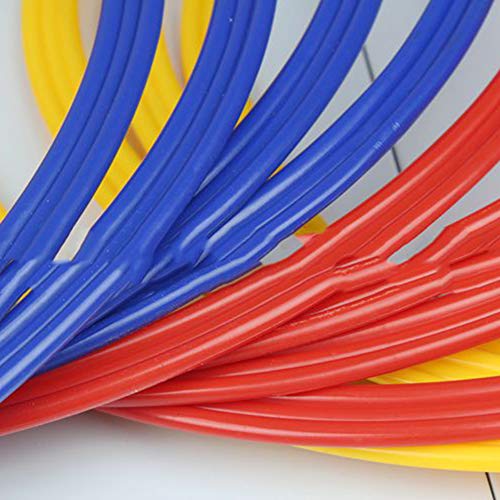 HERCHR 6 Pcs Multicolor Speed Agility Rings Set, Soccer Sport Training Speed Rings Football Control Skills Agility Loop for Agility Footwork Training