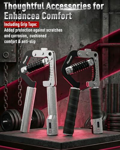Grip Strength Trainer - Adjustable Hand Gripper Strengthener 8 Levels 50-225 lbs with Counter, Hand Grip Exerciser Wrist Strengtheners, Forearm, Finger & Hand Strength Training for Athletes, Climbers & Rehabilitation