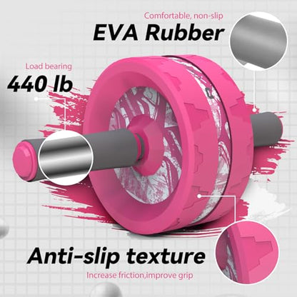 VINSGUIR Ab Roller Wheel, Abs & Core Workout Equipment for Home Gym with Knee Pad Accessories, Abdominal Wheel for Full-body Strength Training