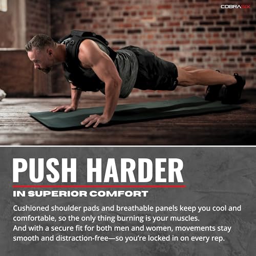 Weighted Vest for Men | Adjustable Weight Vest with Removable Iron Weights | Heavy Duty Workout Vests for Walking, Running, CrossFit, Strength Training, Rucking & Calisthenics | 35lbs & 44lbs