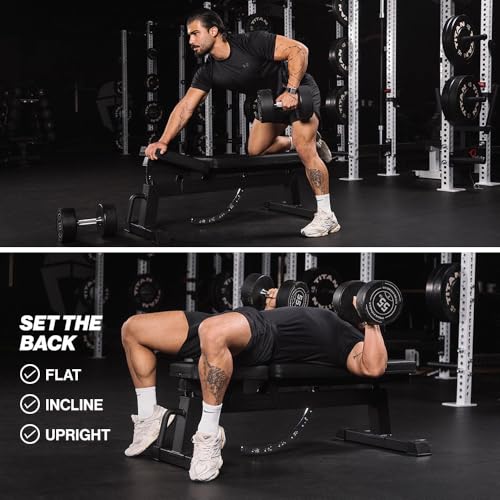 Titan Fitness Performance Series Adjustable Bench, Supports 650 LB Incline, Versatile Utility Bench for Home Gym Weightlifting, Strength Training, Flat, Incline, Upright Positions
