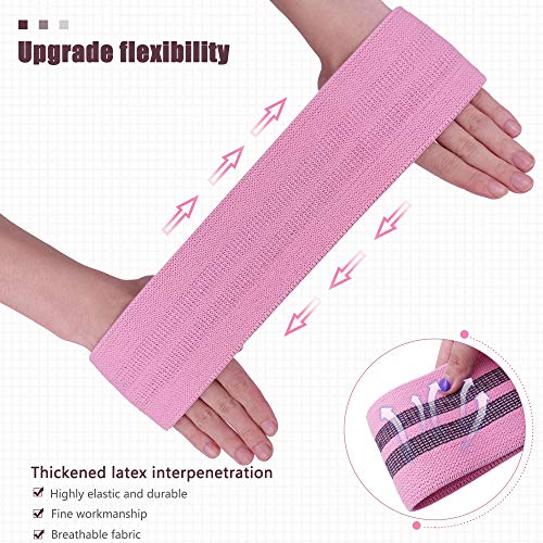 Fabric Resistance Bands for Legs and Butt, Resistance Loop Band Set，Hip Resistance Bands for Workout，Booty Bands Fitness Bands, Glute Bands for Women and Men，Anti Slip Elastic (Set 3)