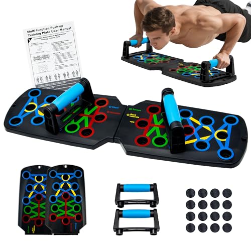 Push Up Board,Portable Dismountable 17 in 1 Push Up Bar at Home Gym,Professional Muscle Training Equipment is Available for Men and Women,The Ideal Gift for Fitness Enthusiasts,Pushup Board Set