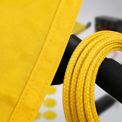 Agility Ladder Training Set - Yellow Speed & Footwork Training Equipment for Sports, Fitness, and Soccer - Includes Parachute, Hurdles, Cones, Jump Rope, and Carry Bag