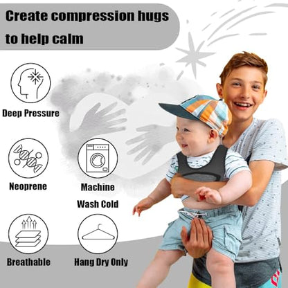 Weighted Vest for Kids Including 6 Removable Weights, (Small, Ages 2 to 5) - color: Grey, size: Small