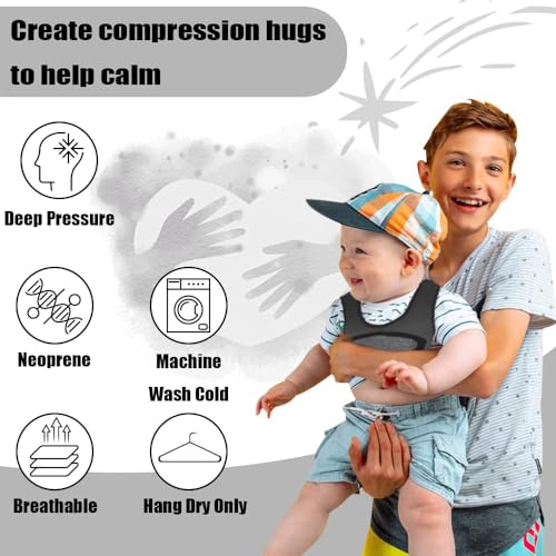 Weighted Vest for Kids Including 6 Removable Weights, (Large, Ages 10+) - color: Grey, size: Large
