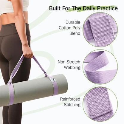 Slim Panda Yoga Mat Straps for Carrying, Adjustable Yoga Mat Carrier Sling Fits All Mats(Mat Not Included) - color: Milky White, size: 72 inches