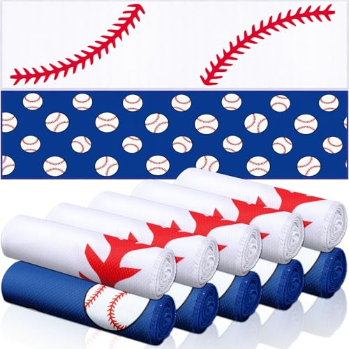 12 Pack Baseball Cooling Towels for Sports Teams Gifts 40 x 12 in Sport Cooling Towels Bulk Microfiber Ice Rags for Softball Soccer Baseball Party Favors, Swag Bags & Outdoor Workouts - color: Blue, size: 40 x 12 Inch