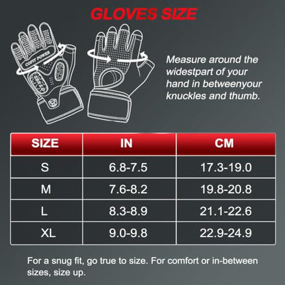 COFIT Padded Workout Gloves with Wrist Support, Gym Gloves for Men Women - size: X-Large