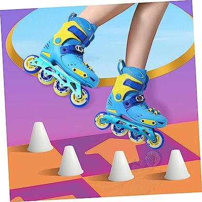 20-Piece Glow-in-The-Dark Roller Skating Training Cones Set Carry Bag Anti-Wind Road Markers for Sports Agility Drills and Obstacle Courses