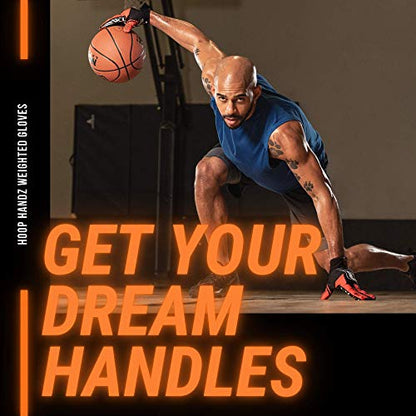 HOOPSKING Hoop Handz Basketball Weighted Training Gloves (Anti-Grip), Over 3 lbs. Per Pair, More Powerful Dribbling