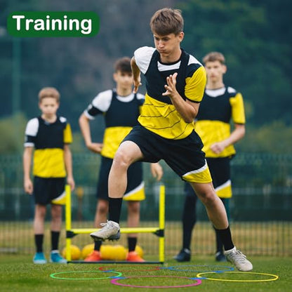 Mototo 24/30/48/96 Pack Agility Rings 15 Inch Speed Training Hopscotch Rings Plastic Circle Jumping Hoops Agility Hurdles for Athlete Exercise Soccer Football Gymnastics Games Practice Footwork - style: 24 Pack
