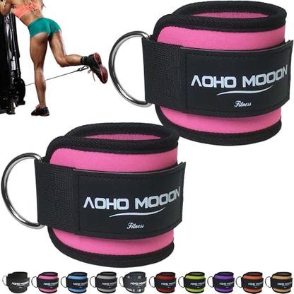 Comfortable Adjustable Ankle Straps for Cable Machines Women, Gym Workout Leg Strap, Ankle Cuffs for Glute Workouts, Foot Straps for Kickback, One Size Fit All