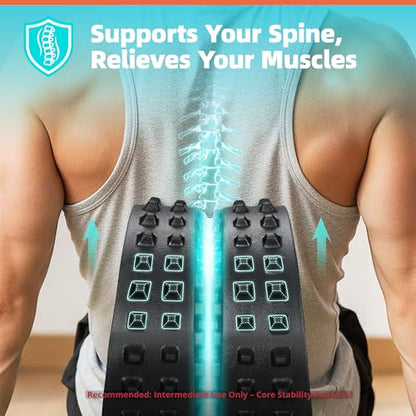 GymCope Back Roller for Back Pain Reliefn & Stretching, Deep Tissue Massage Roller Supports Up to 530 lbs / 240 kg, 5.5''-7.5'' Curved Foam Roller for Home Physical Stretching (Blue, Firm) - size: Firm