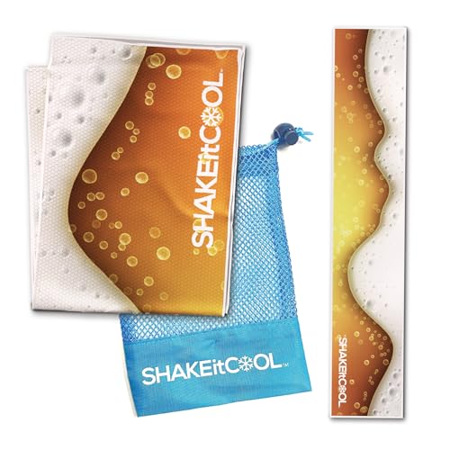 Original Cooling Towel – Be Cool in Style - Heat Relief, Soft, Lightweight, Sun Protection, Easy Clean - Perfect for Biking, Running, Yoga, Gym, Gardening - Beer - color: Beer