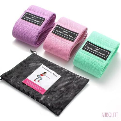 Fabric Resistance Bands for Working Out, 4 Levels Non-Slip Booty Bands Set for Women Men, Workout Exercise Bands for Legs Glute Hip Squat Yoga Pilates