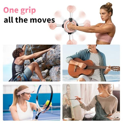 Ann Katy 360 Rotating Wrist Forearm Trainer for Home Gym Arm Toner Workout - color: Pink