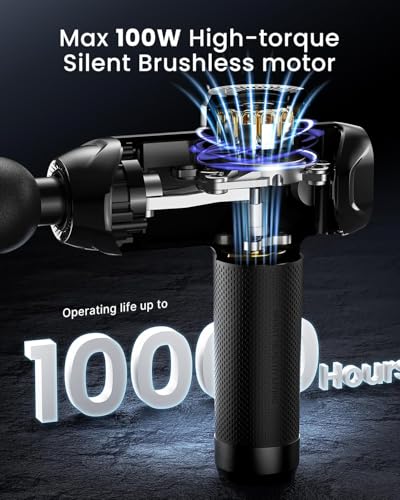 RENPHO Active Power Massage Gun Deep Tissue with 12mm Amplitude, Fathers Day Dad Gifts FSA Eligible Percussion Muscle Massager, Portable Electric Handheld Massage Gun with LED Touch Display HSA - color: Graphite Black