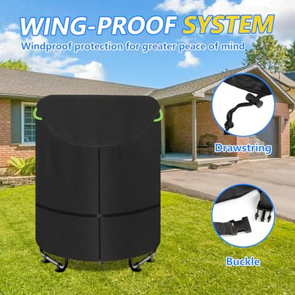 Kids Trampoline Cover, Outdoor Jumping Bed Cover,600D Oxford Waterproof Protective Cover for Round Trampoline with Fence,62.2 * 39in