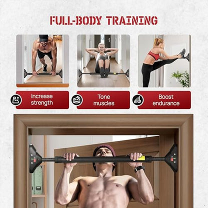 Yes4All Heavy Duty Wall Mounted Pull Up Bar, Over Door Pull Up Bar for Doorway, Multi Grip Chin Up Bar, Sturdy Strength Training Bars & Durable Gym Bar for Home Exercise - style: Doorway Pull-Up Bar