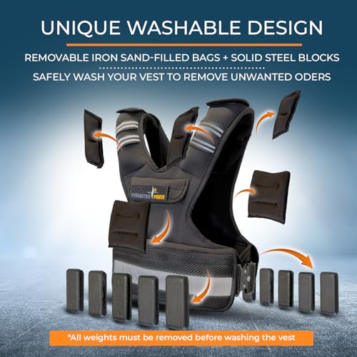 Weighted Vest for Men and Women – Adjustable 10Lb/12Lb/16Lb/20Lb -Weight Workout Vest for Strength Training, Running, Cardio, Fitness & Cross Training